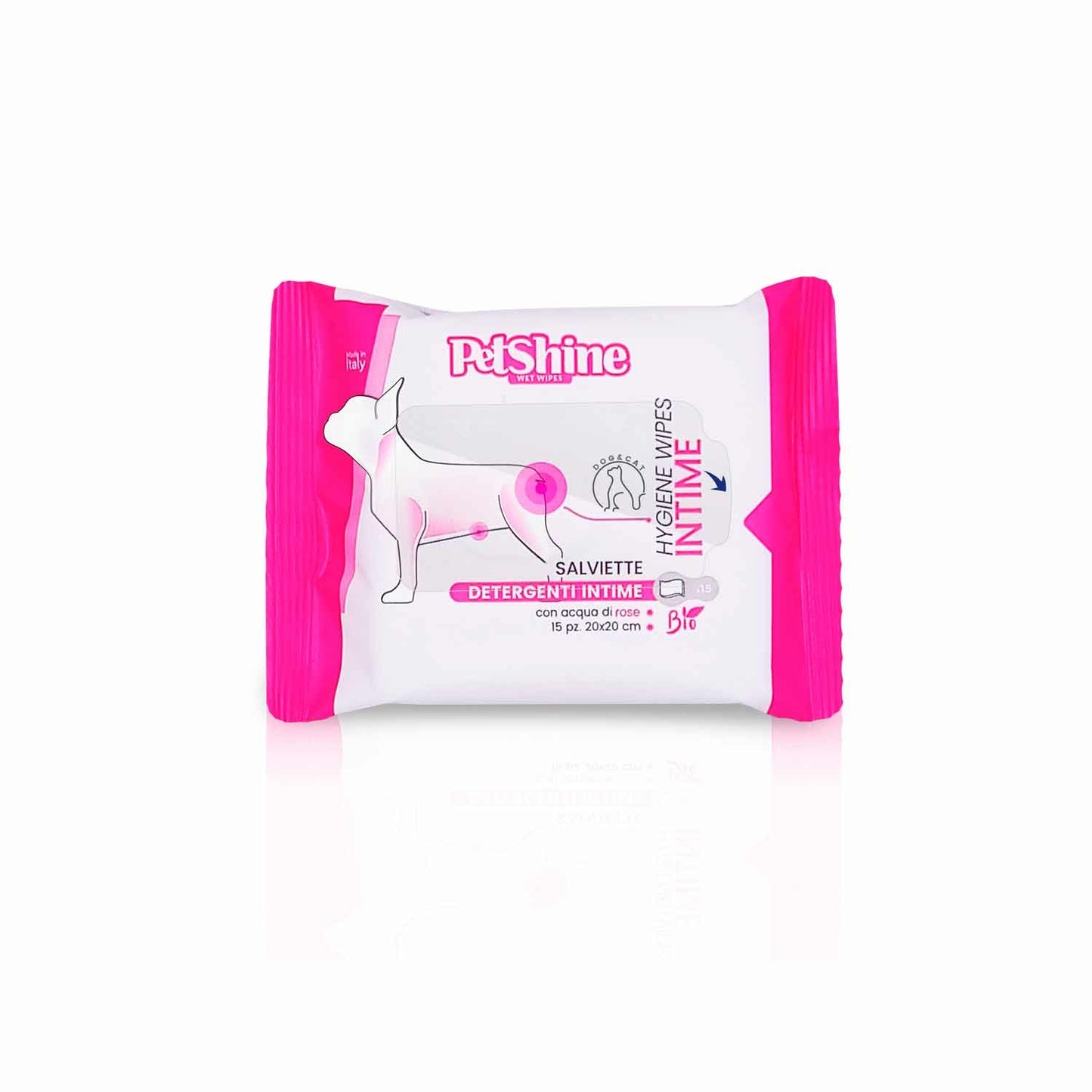 SALVIETTE DETERGENTI INTIME CON ACQUA DI ROSE - 15 PEZZI