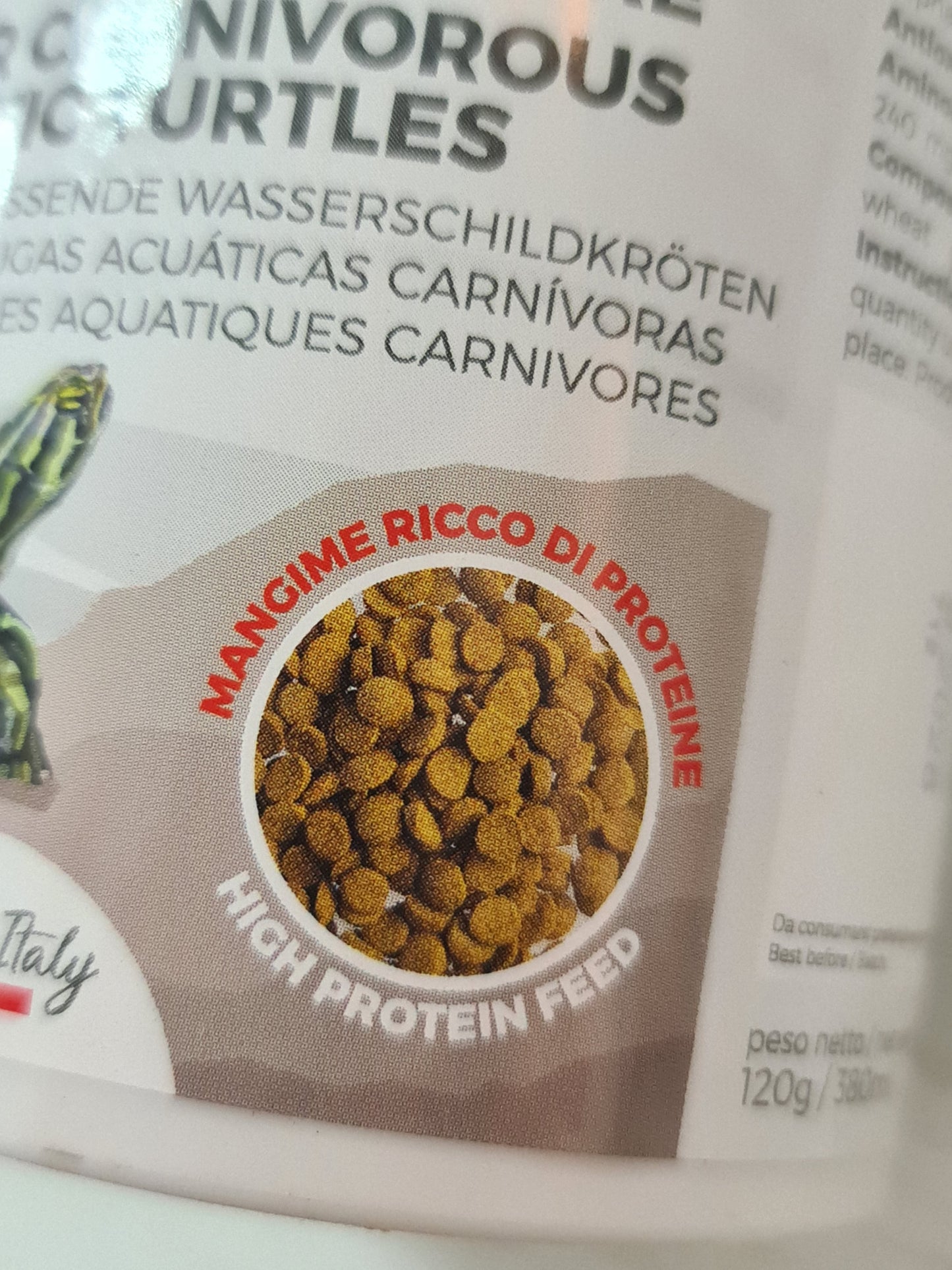 MANGIME PER TARTARUGHE ACQUATICHE CARNIVORE 120G