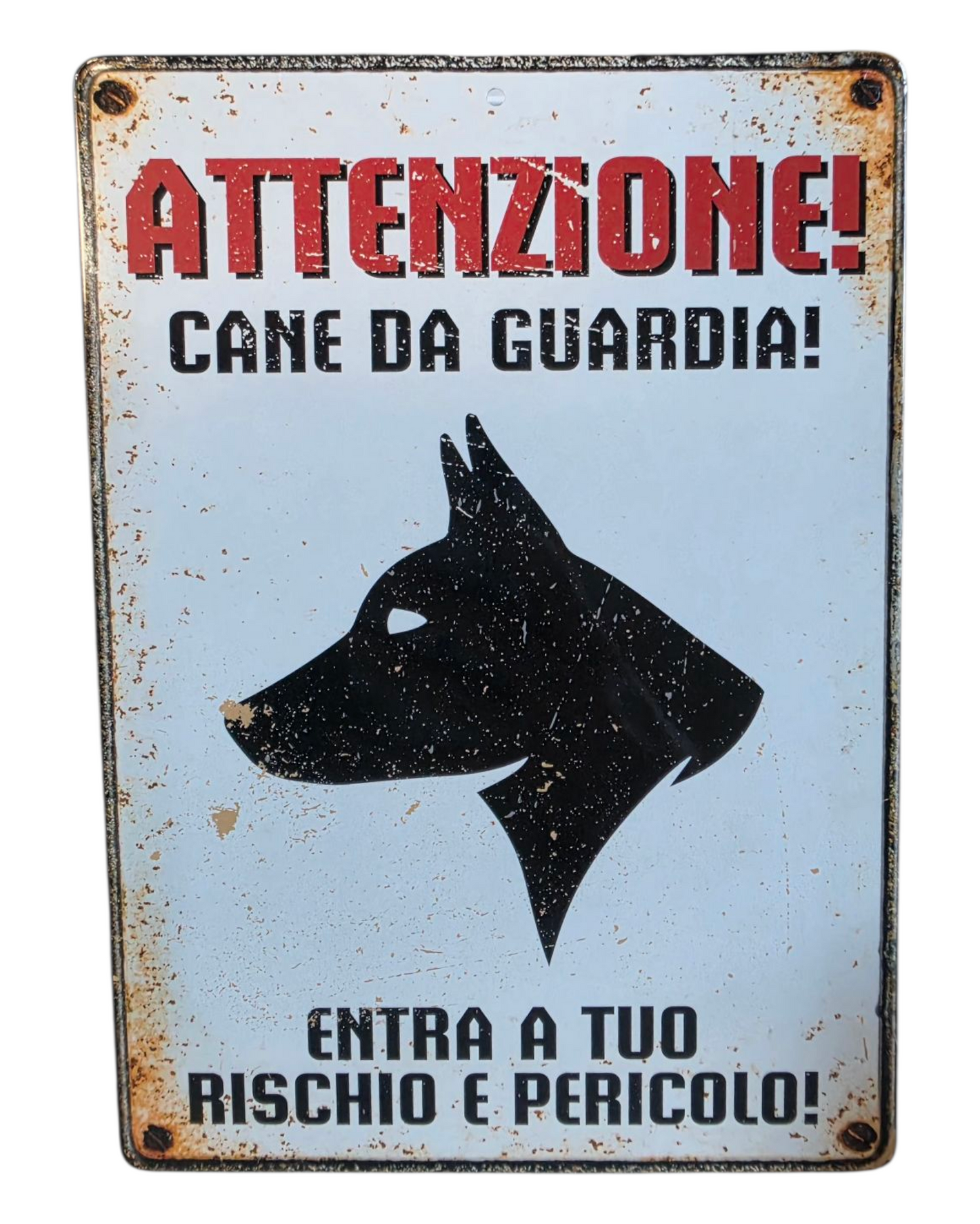TARGHETTA DECORATIVA - CANE DA GUARDIA!