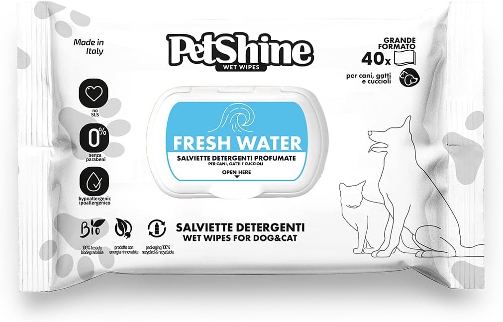 SALVIETTE DETERGENTI PROFUMATE FRESH WATER - 40 PEZZI
