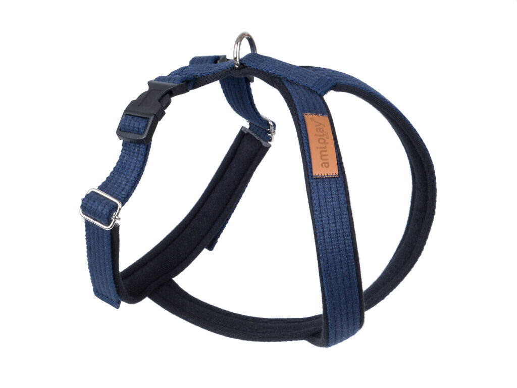 AMIPLAY - Pettorina regolabile Grand-Soft COTTON Navy Blue XL