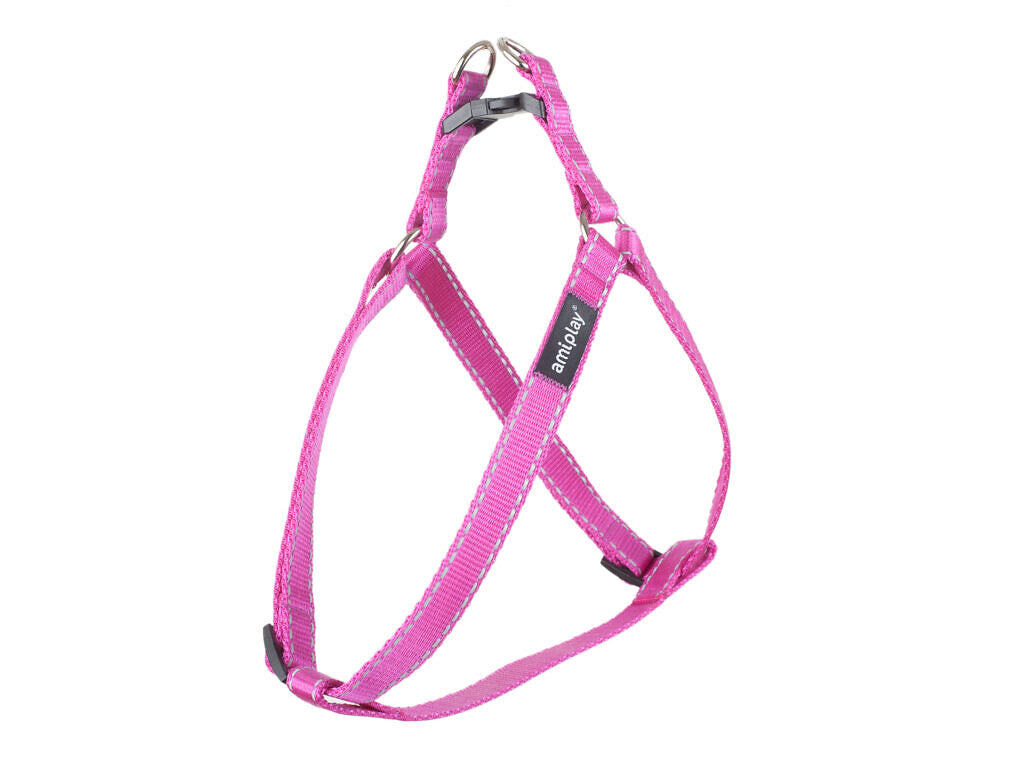 AMIPLAY - Pettorina regolabile REFLECTIVE Rosa XL