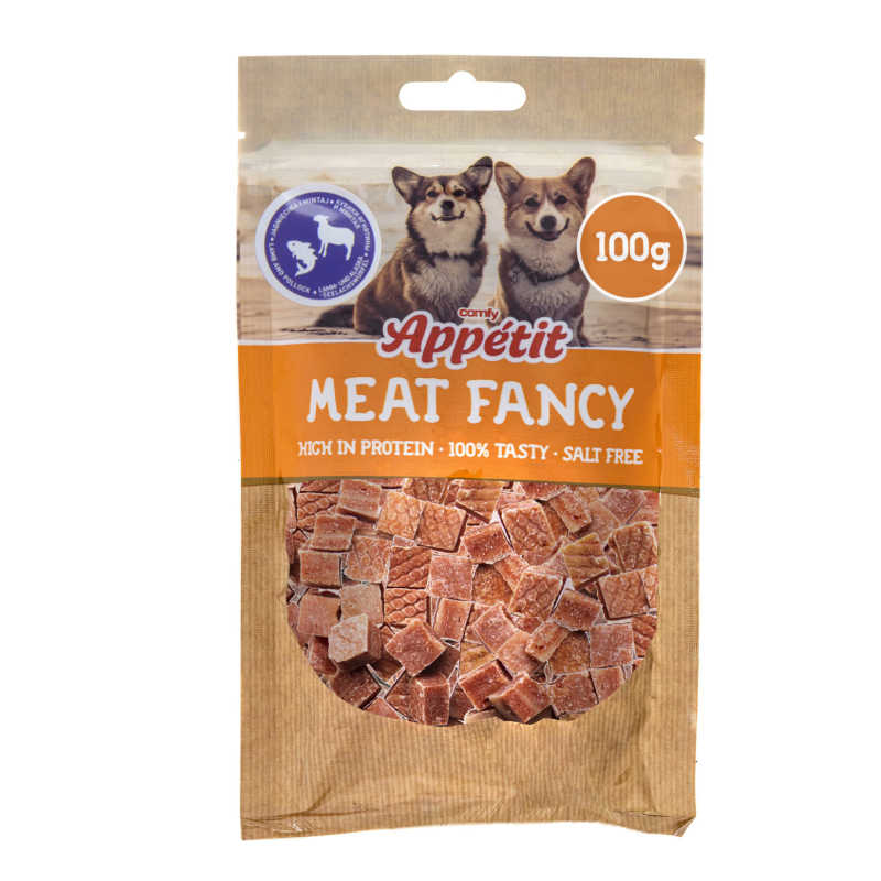 COMFY - Snack FANCY cubetti di Agnello e Merluzzo 100gr