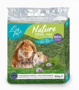 FIENO DI PASCOLO CON MENTA PIPERITA PER CONIGLI RODITORI 600gr