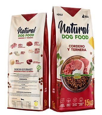 CROCCHETTE PER CANI NATURAL DOG FOOD PASKIDOG AGNELLO E VITELLO 15 Kg
