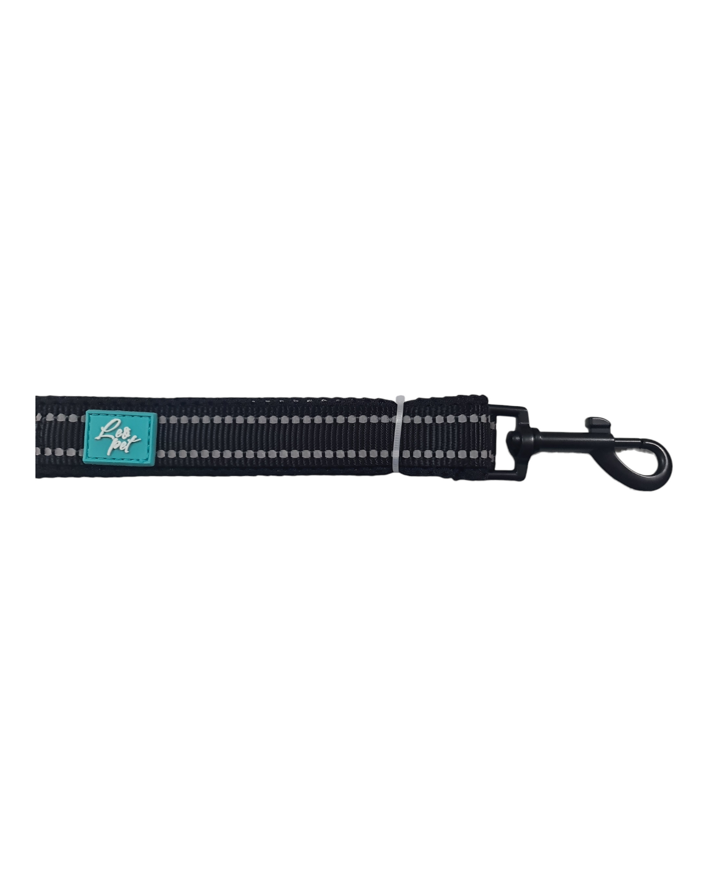 GUINZAGLIO RIFLETTENTE IN NYLON E MESH - LEOPET NERO