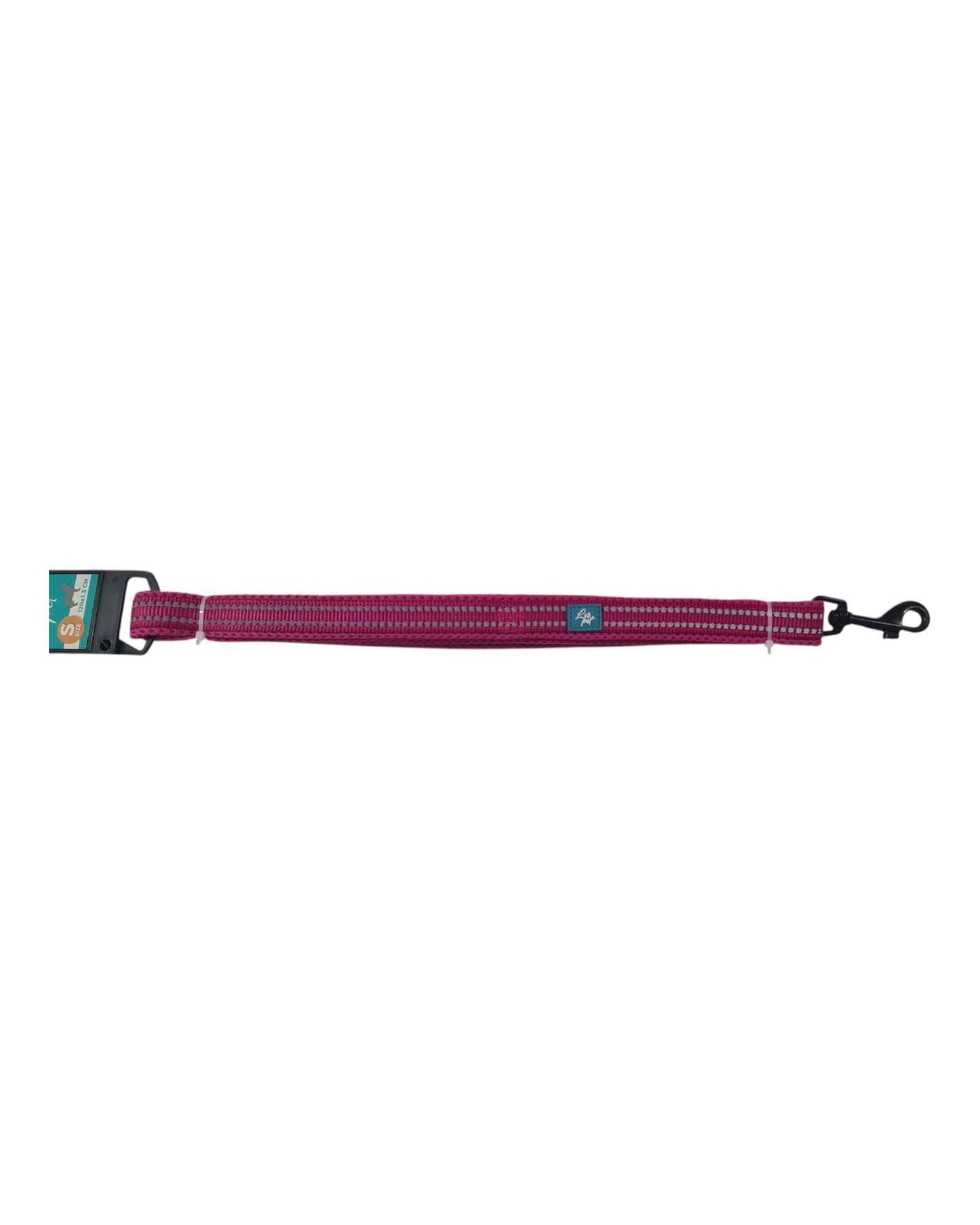 GUINZAGLIO RIFLETTENTE IN NYLON E MESH - LEOPET FUCSIA