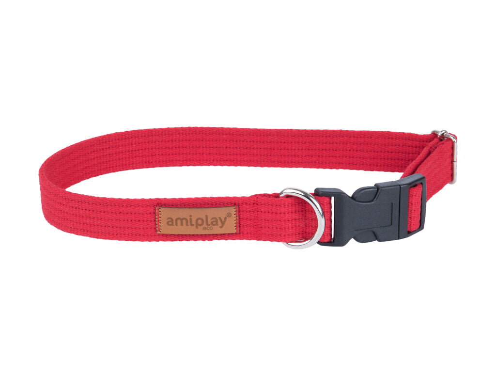 ADJUSTABLE COLLAR - AMIPLAY - COTTON - RED