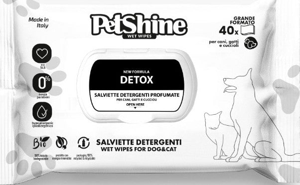 SALVIETTE DETERGENTI PROFUMATE DETOX - 40 PEZZI