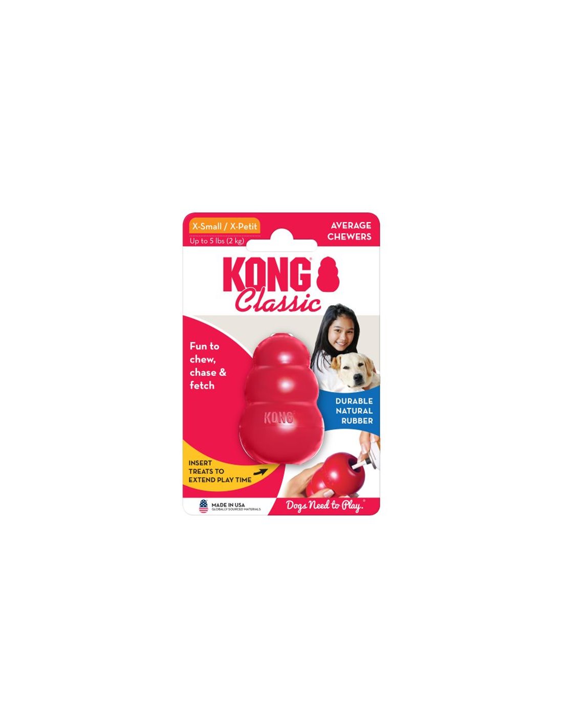 Extra Large Classic KONG 375 gr. - 13 cm