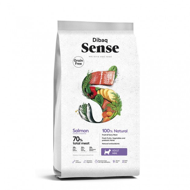 DIBAQ SENSE ADULT MINI - SALMONE - GRAIN FREE 2Kg