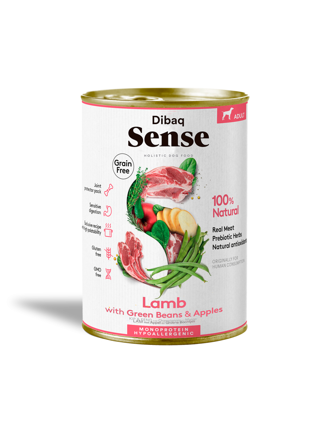 DIBAQ SENSE ADULT - AGNELLO, FAGIOLINI E MELA - 380g