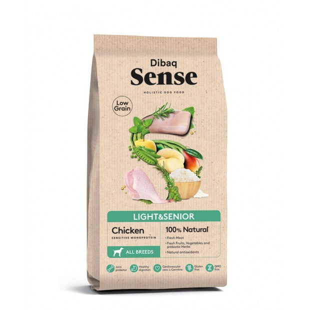 DIBAQ SENSE LG LIGHT & SENIOR CHICKEN KG.12