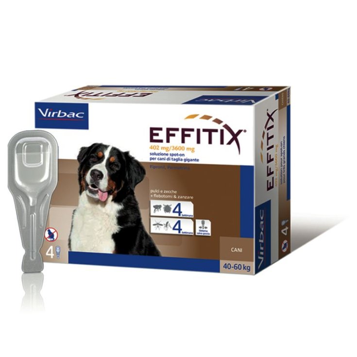 EFFITIX SPOT-ON PER CANI DI TAGLIA GIGANTE DA 40 KG A 60 KG (UNA PIPETTA)