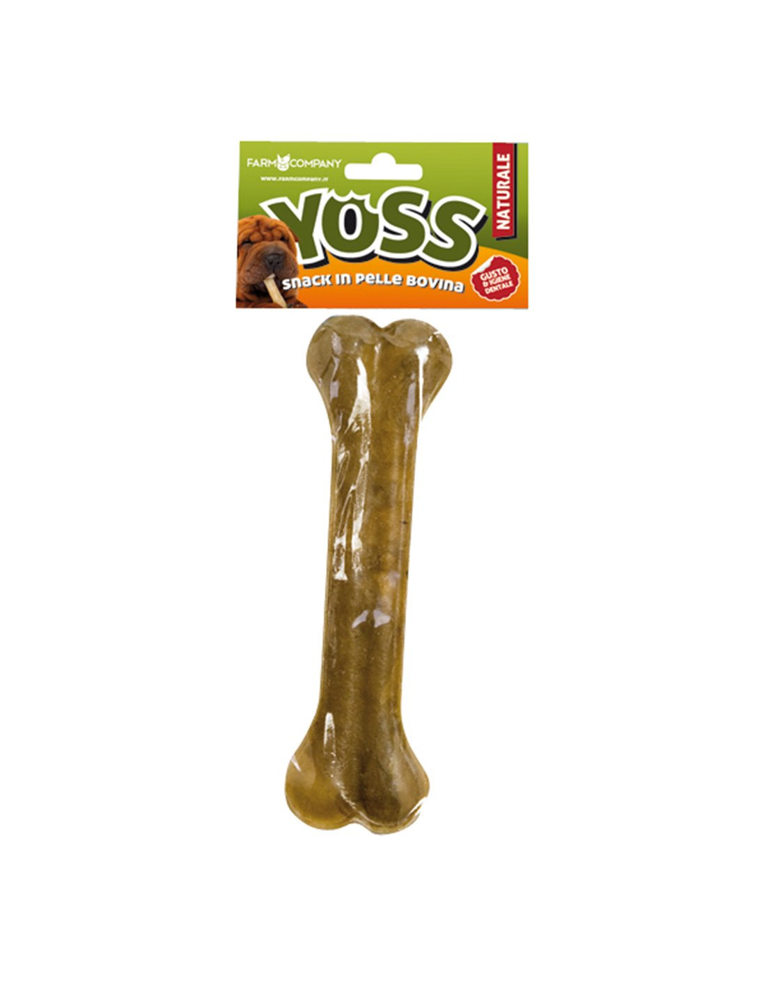 Osso pressato in pelle bovina 20 cm - Blister 1pz