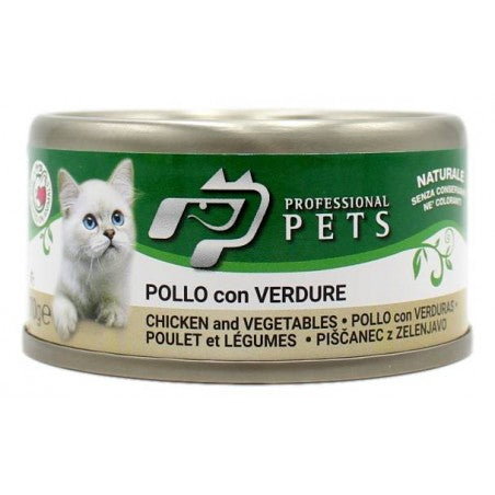 PROFESSIONAL PETS - POLLO CON VERDURE 70G