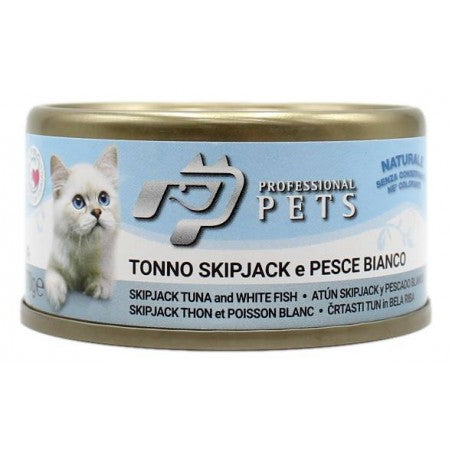 PROFESSIONAL PETS - TONNO SKIPJACK E PESCE BIANCO 70G