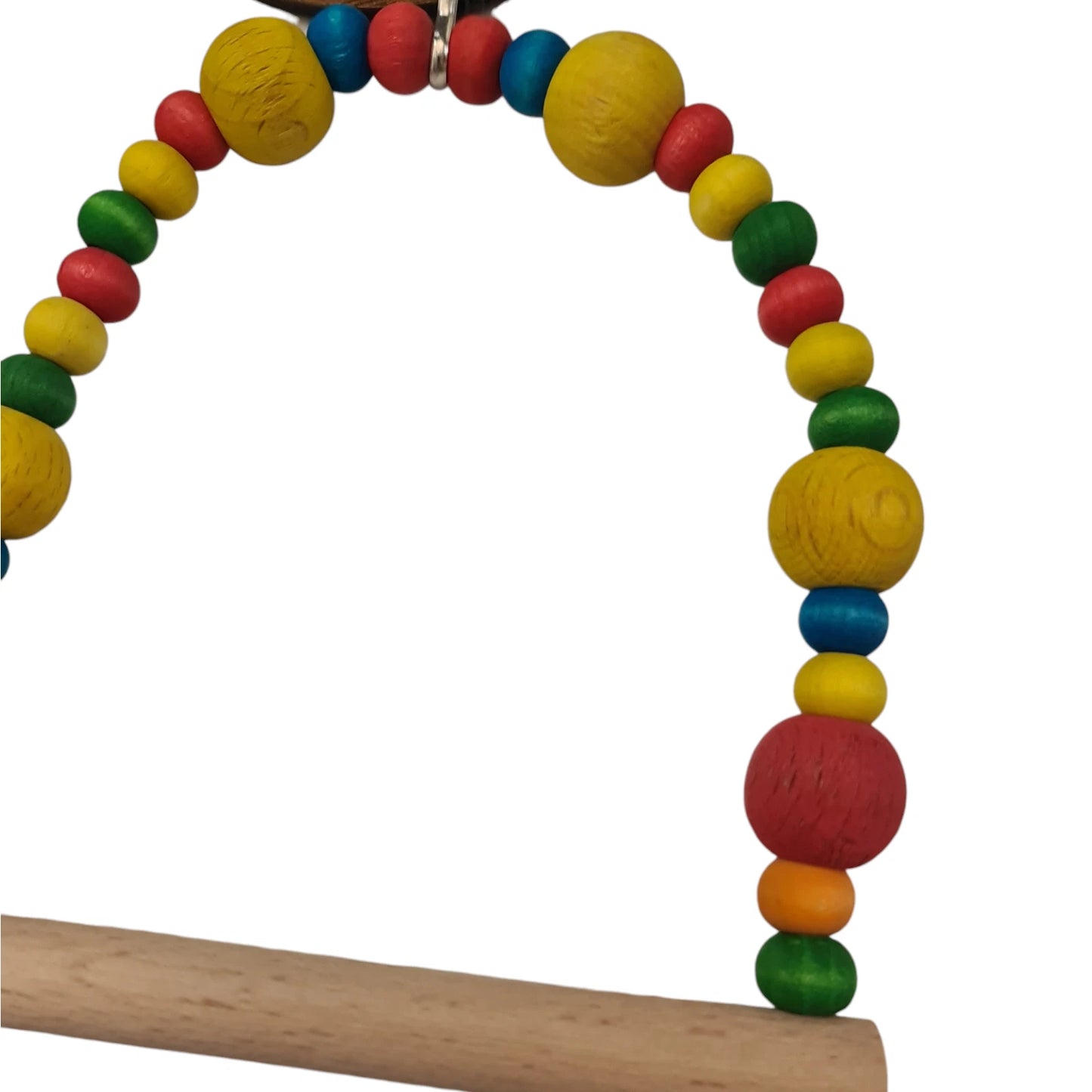 ALTALENA CON PERLINE IN LEGNO E CAMPANELLE