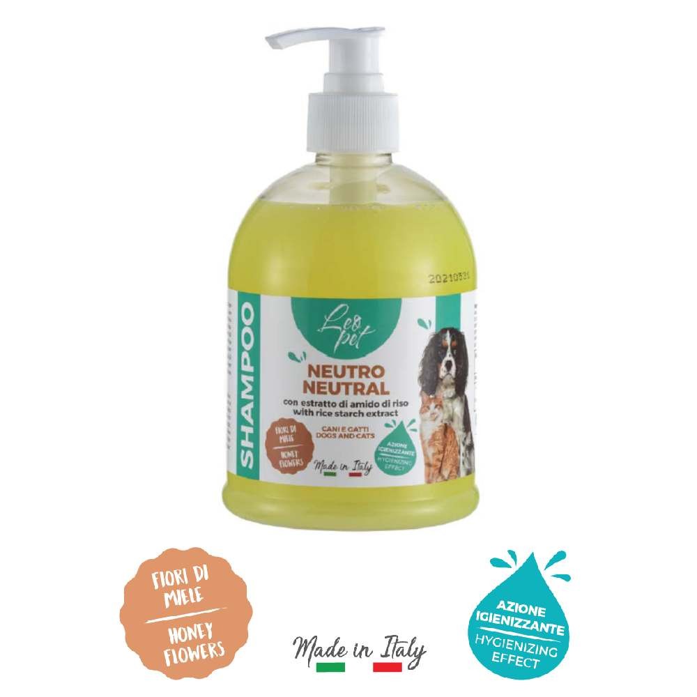 SHAMPOO NEUTRO CANI E GATTI CON FIORI DI MIELE 500 ML