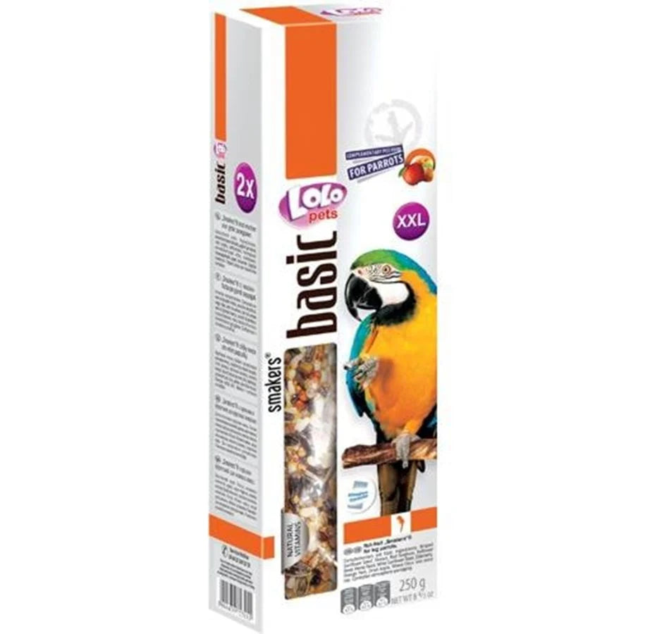 SNACK DI NOCI E FRUTTA PER GRANDI PAPPAGALLI - 2 PEZZI