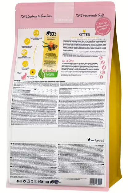 HAPPY CAT YOUNG KITTEN FARM POULTRY 2-6 MESI