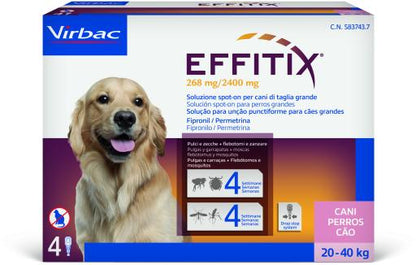 EFFITIX SPOT-ON PER CANI DI TAGLIA GRANDE DA 20 KG A 40 KG (UNA PIPETTA)