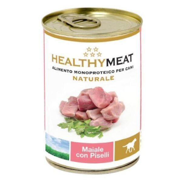 HEALTHYMEAT UMIDO CANE PEZZETTONI CARNE MAIALE PISELLI MONOPROTEICO ALIMENTO DOG