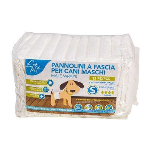 PANNOLINI A FASCIA PER CANI MASCHI - 12 PEZZI