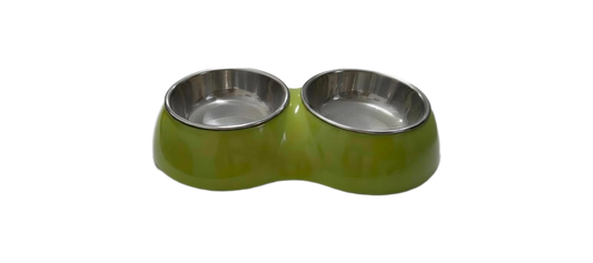 DOPPIA CIOTOLA IN MELAMMINA VERDE - 160+160ML