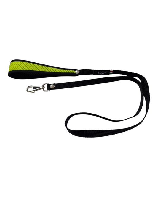 GUINZAGLIO IN NYLON E MESH - GIALLO