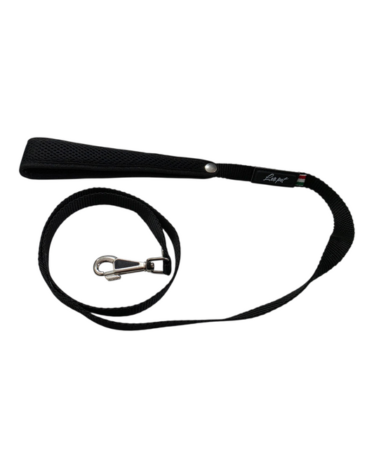 GUINZAGLIO IN NYLON E MESH - NERO