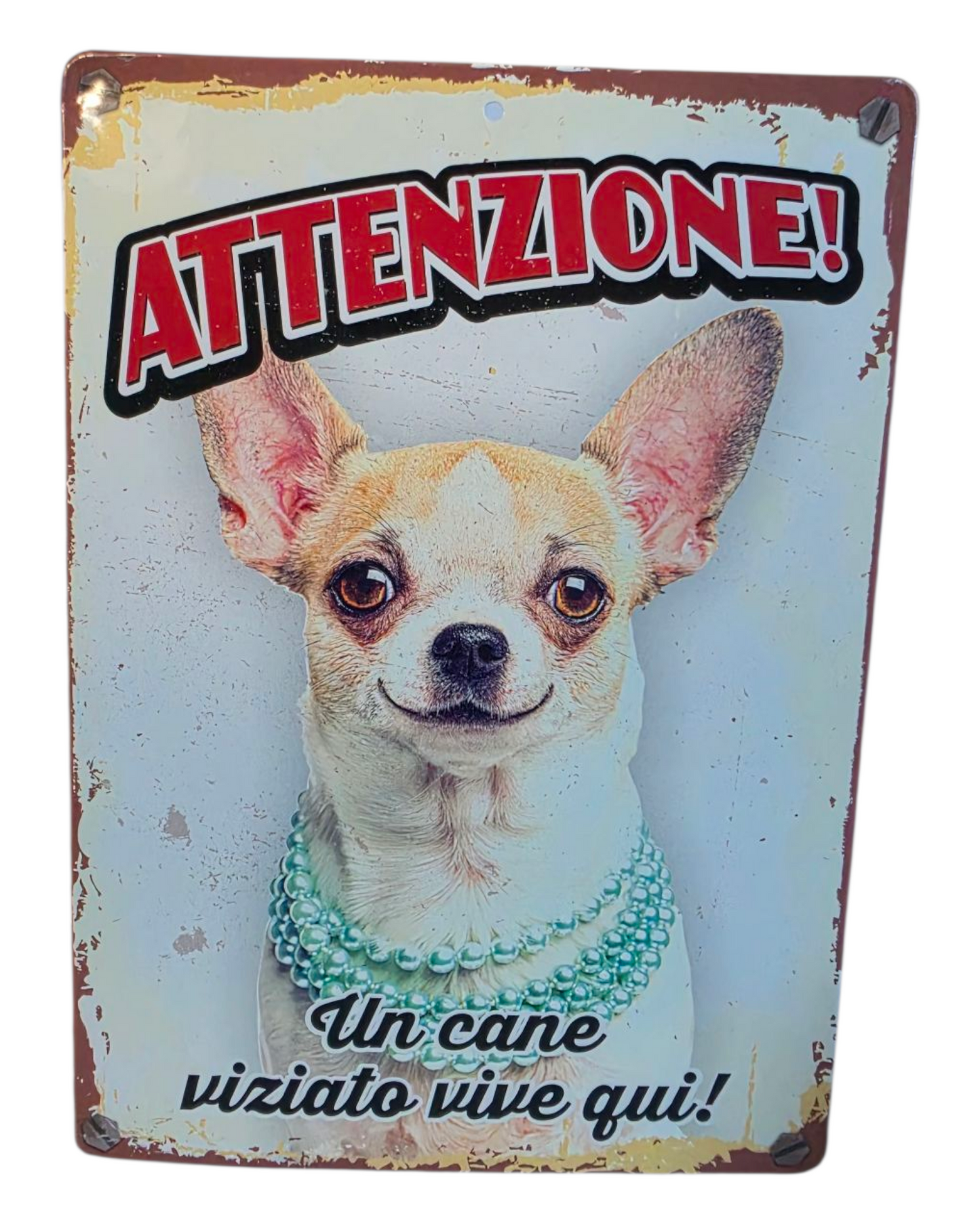 TARGHETTA DECORATIVA - CANE VIZIATO