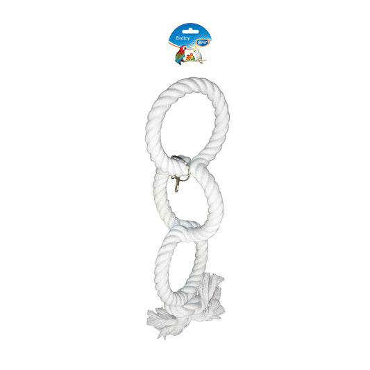 GIOCO DA APPENDERE AD ANELLI IN CORDA 55X17 cm