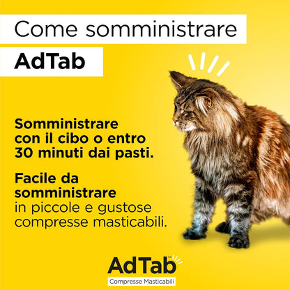 ADTAB COMPRESSE MASTICABILI PER GATTI (UNA COMPRESSA)