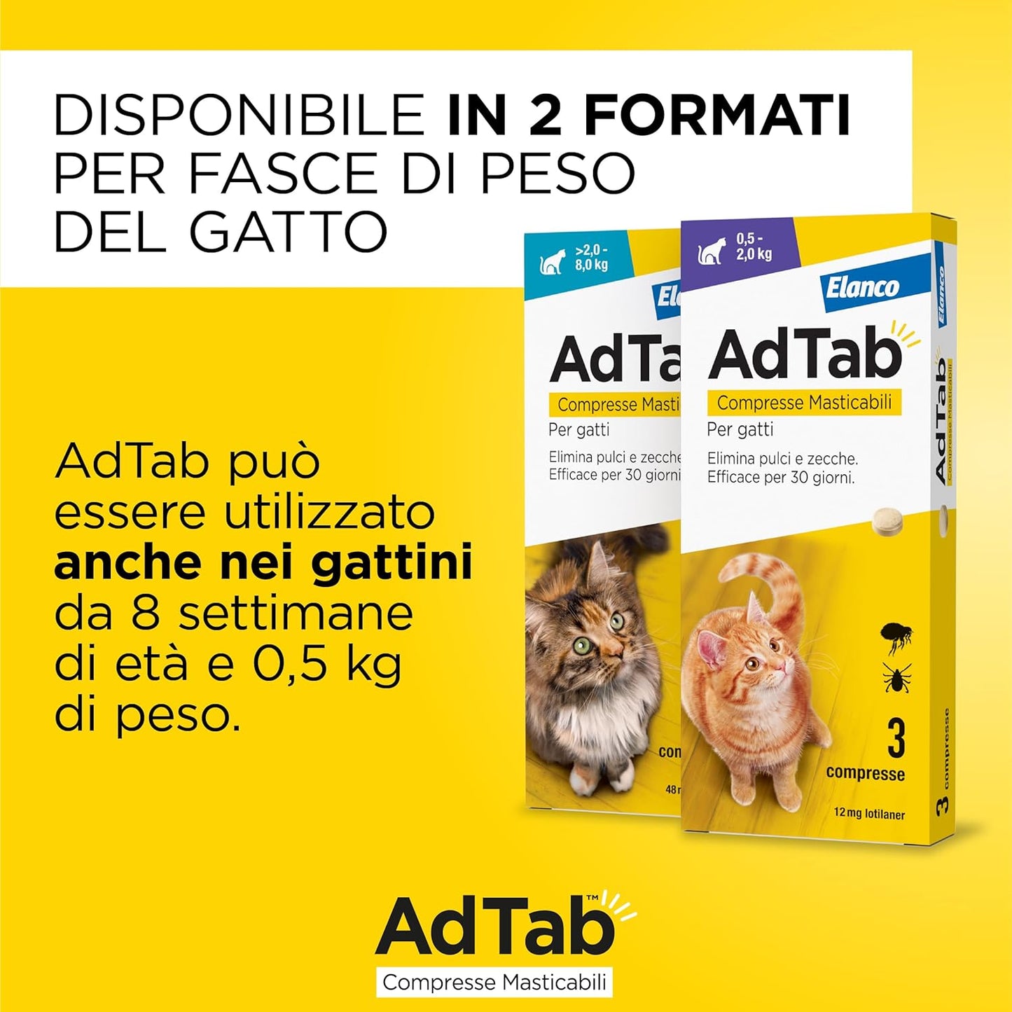ADTAB COMPRESSE MASTICABILI PER GATTI (UNA COMPRESSA)