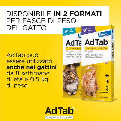 ADTAB COMPRESSE MASTICABILI PER GATTI (UNA COMPRESSA)