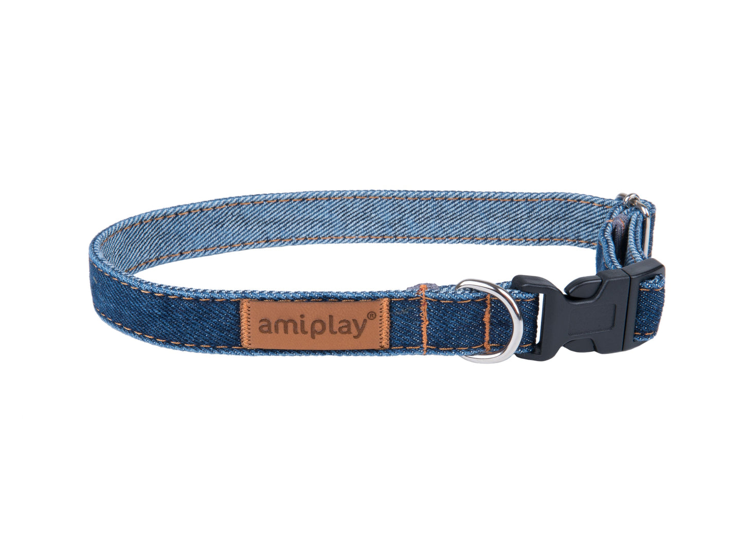 AMIPLAY - Collare regolabile DENIM Blu M