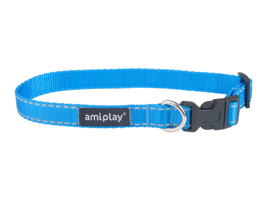 AMIPLAY - Collare regolabile REFLECTIVE Blu M