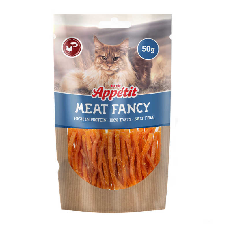 COMFY - Snack FANCY GATTO strisce di Pollo e Gamberetti 50gr