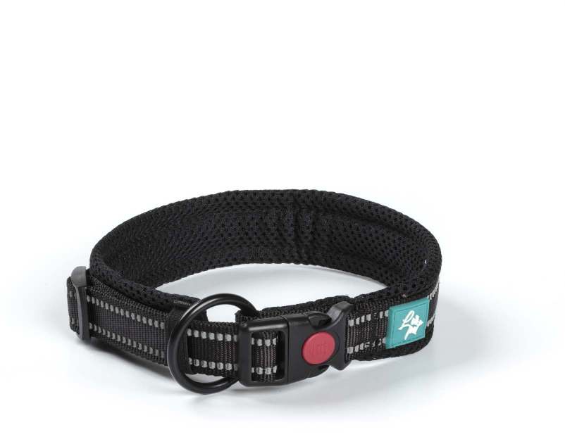 COLLARE IN NYLON E MESH - NERO