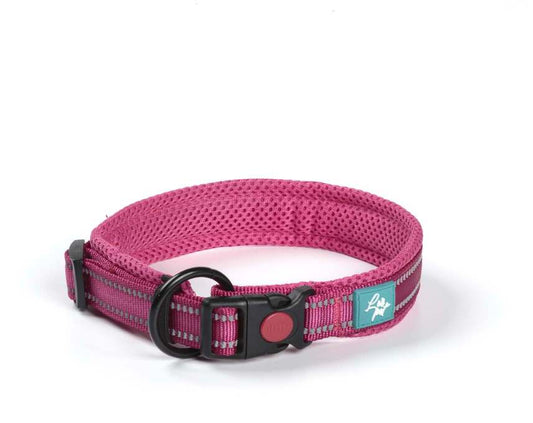 COLLARE IN NYLON E MESH - FUCSIA