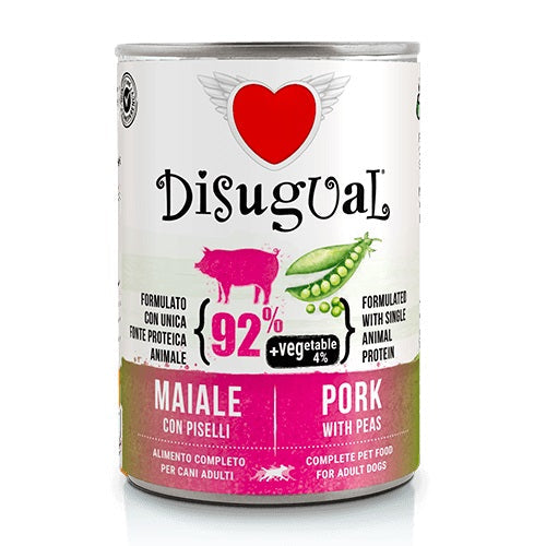 DISUGUAL Vegetable MAIALE PISELLI UMIDO CANE 400 GR