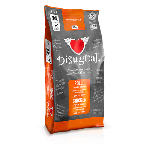 DISUGUAL - Pollo Puppy Junior Medium, 12Kg