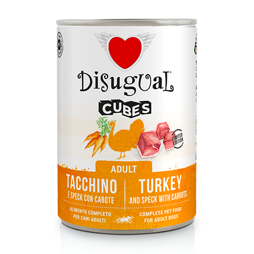 DISUGUAL CUBES ADULT - TACCHINO E SPECK CON CAROTE 400G