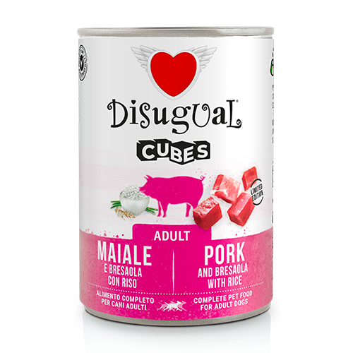 DISUGUAL CUBES ADULT - MAIALE CON BRESAOLA E RISO 400G