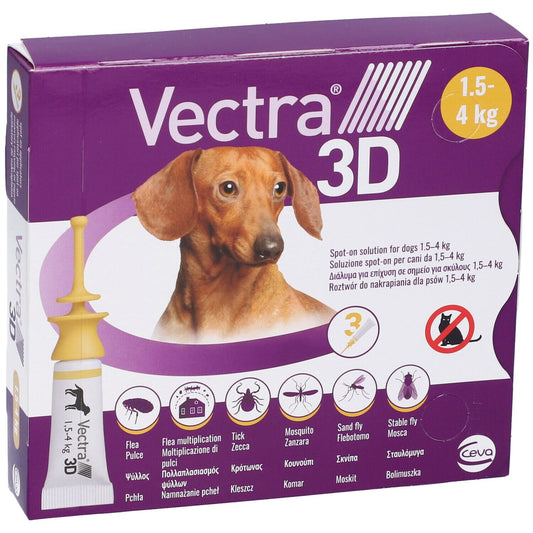 VECTRA 3D SPOT-ON PER CANI DA 1,5 KG A 4 KG (UNA PIPETTA)