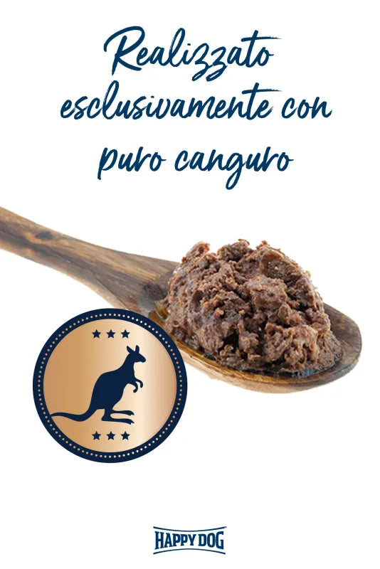 HAPPY DOG SENSIBLE PURE - CANGURO PURO – MONOPROTEICO GRAIN FREE - PER CANI SENSIBILI