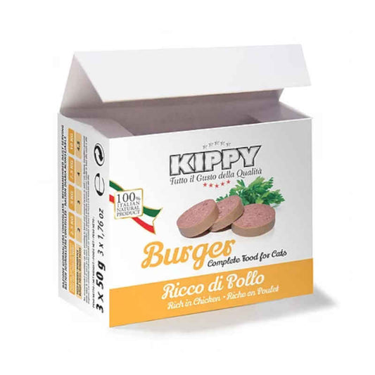KIPPY - Burger Pollo 50gr (3pezzi) [GATTO]