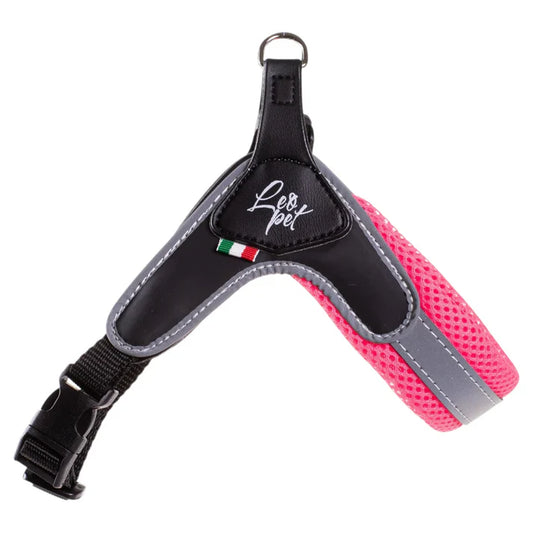 PETTORINA REGOLABILE IN PVC, NYLON E MESH - ROSA
