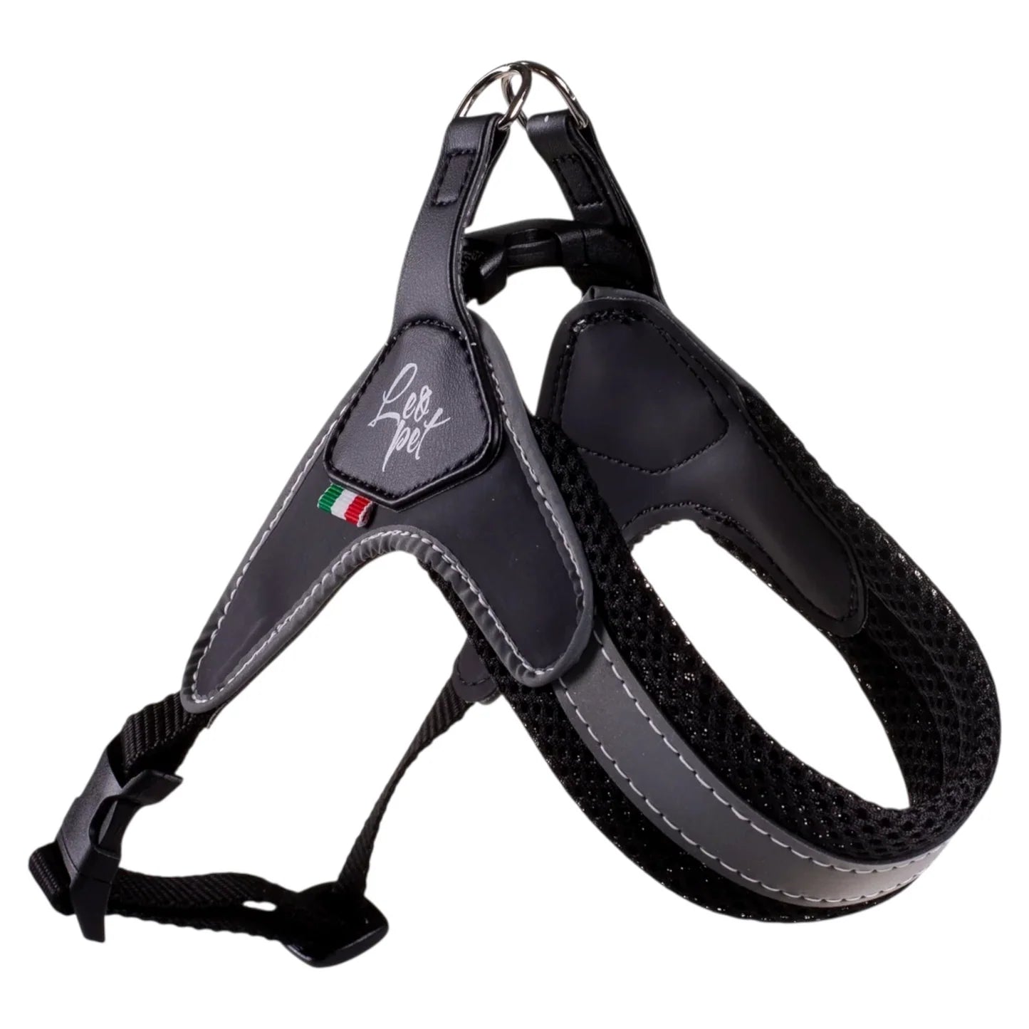 PETTORINA REGOLABILE IN PVC, NYLON E MESH - NERO